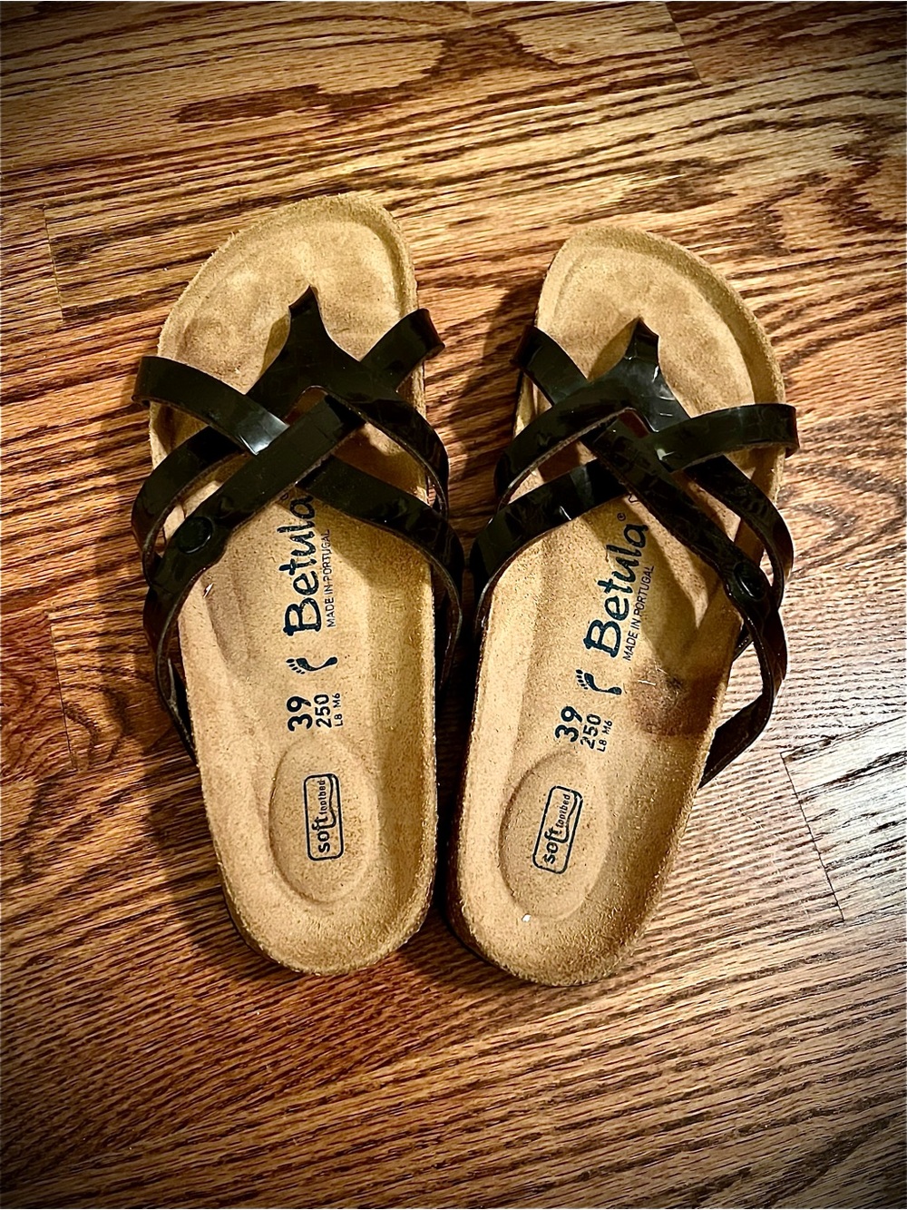 Betula Birkenstock Patent Leather Bohemian Sandals